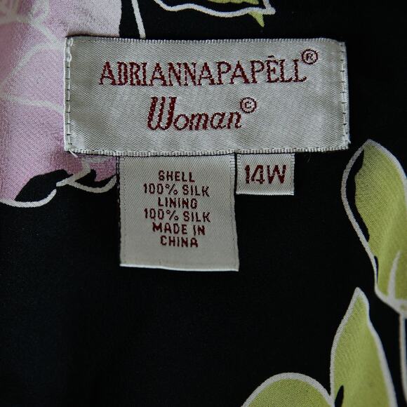 Adrianna Papell Silk Two piece floral set size 14 - Picture 4 of 5